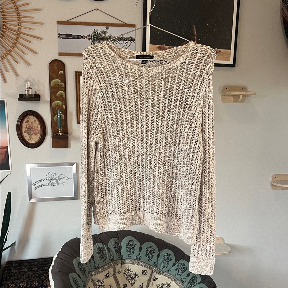 Ann Taylor Women's Open Knit Sweater - Size M